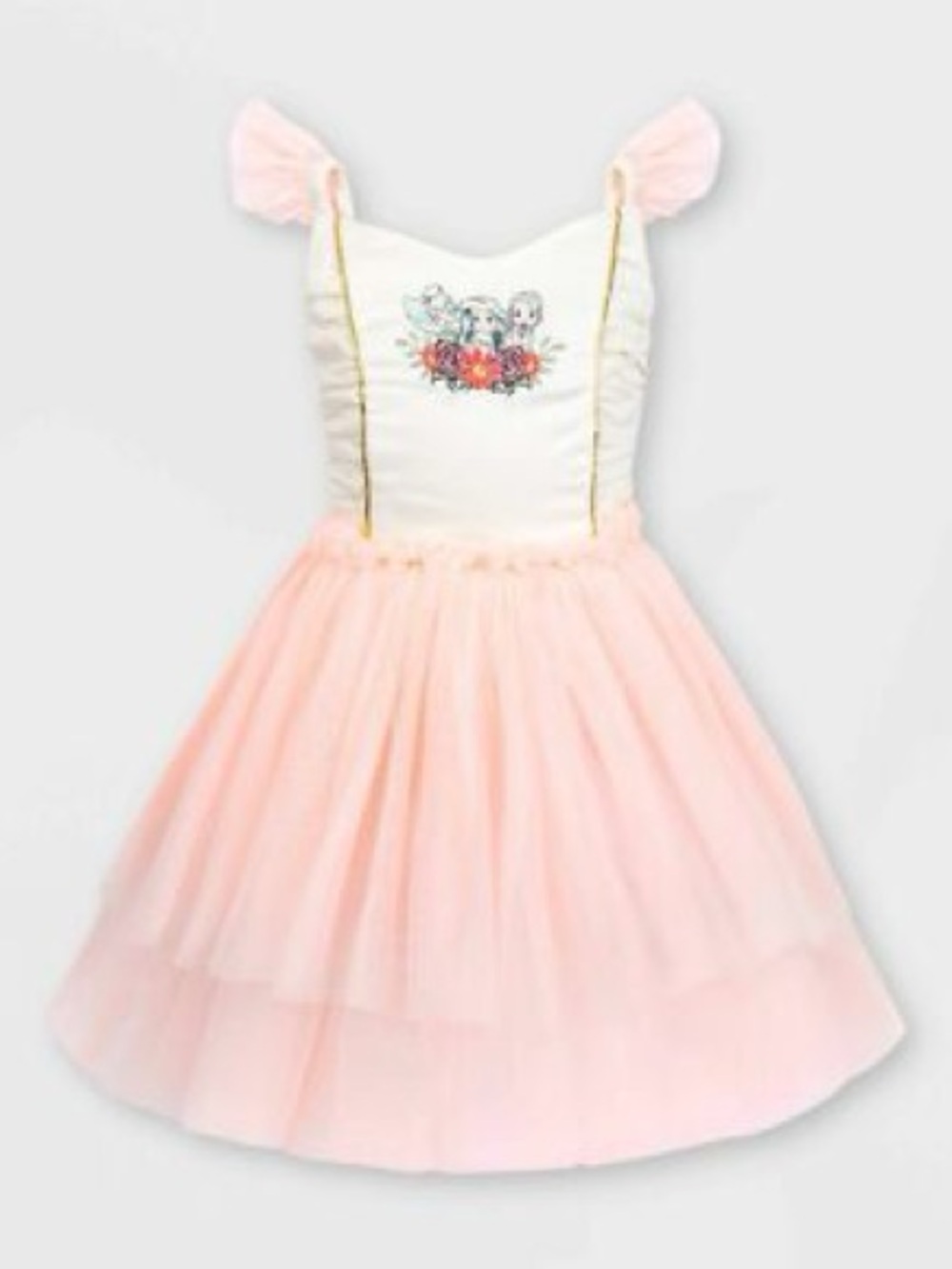 Girls Pink and White Fairy Tulle Costume Dress